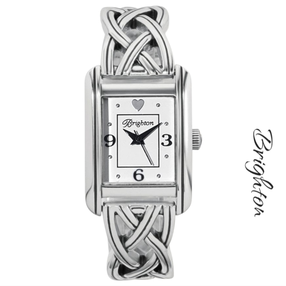 Brighton Edinburgh Watch Silver Celtic Knot Leather Band